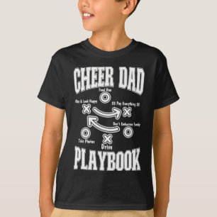 Funny Cheer Dad Cheerleader Playbook Cheerleading T-Shirt
