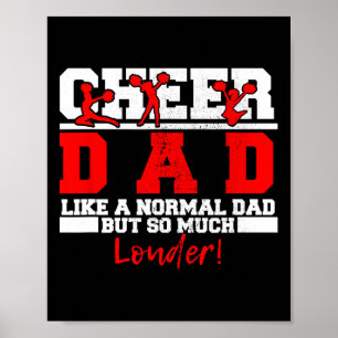 Funny Cheer Dad Cheerleading Daddy Daughter Cheerl Poster