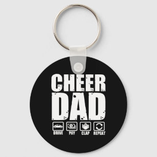 Funny Cheer Dad Proud Cheerleader Father Humour Fa Keychain
