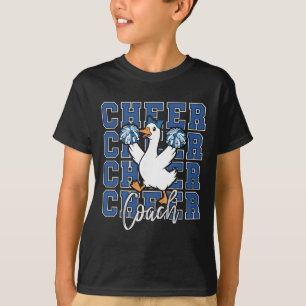 Funny Cheer Goose Coach Blue Coquette Bow Sport Ch T-Shirt