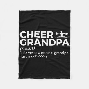 Funny Cheer Grandpa Definition Cheerleading Fleece Blanket