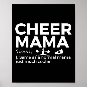 Funny Cheer Mom Definition Cheerleading  Poster