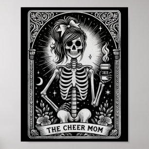 Funny Cheer Mom Halloween, Tarot Card Cheerleading Poster