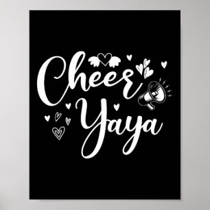 Funny Cheer Yaya Cheerleading Cool Mom Grandma Mat Poster