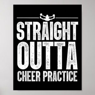 Funny Cheerleader Art Women Girls Cheer Flyer Chee Poster