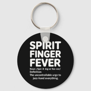 Funny Cheerleader Definition Spirit Finger Fever G Keychain
