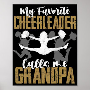 Funny Cheerleader Grandpa Shirt Cheerleading Grand Poster