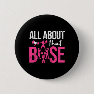 Funny Cheerleading All About That Se Cheer Leader 2 Inch Round Button