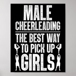 Funny Cheerleading Cheer Art For Boys Teens Kids C Poster