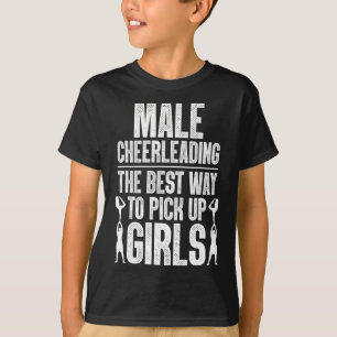 Funny Cheerleading Cheer Art For Boys Teens Kids C T-Shirt