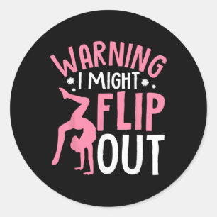 Funny Cheerleading Cheerleader Cheer Squad Might F Classic Round Sticker