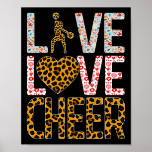 Funny Cheerleading Girls Leopard Cheetah Print Lov