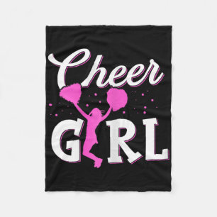 Funny Cheerleading Girls Women Cheer Mom Cheerlead Fleece Blanket