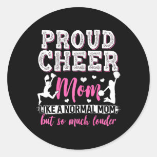 Funny Cheerleading Mom Cheer Mom _1 Classic Round Sticker