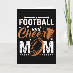 Funny Cheerleading Mom Footll And Cheer Mom _2 Card