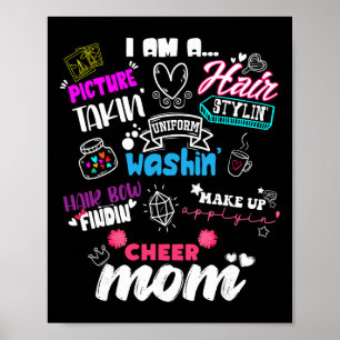 Funny Cheerleading Mom For Cheer Moms Cheer Squad  Poster