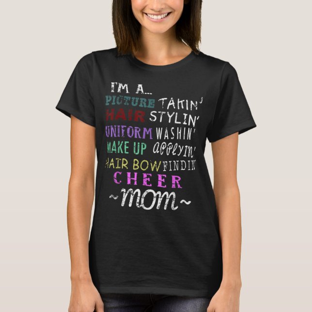 Funny Cheerleading Mom For Cheer Moms T-Shirt (Front)