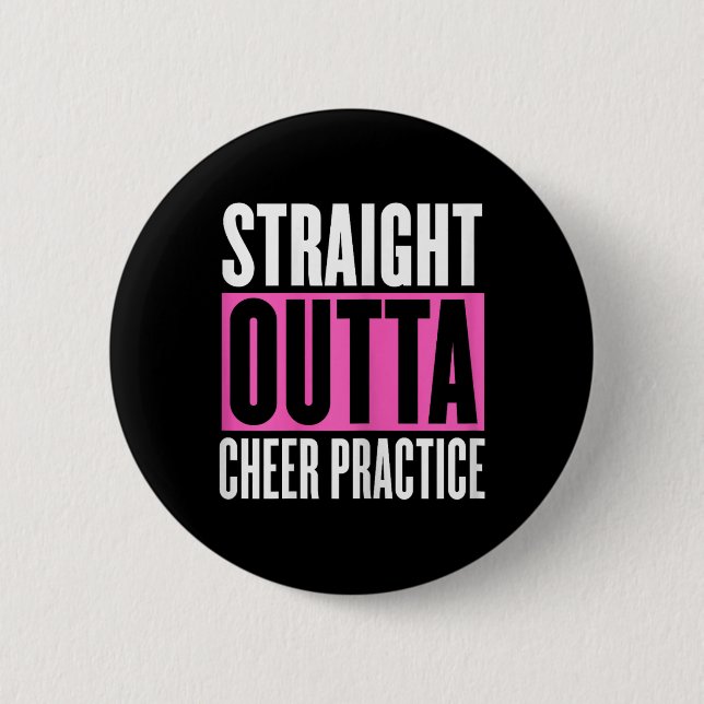Funny Cheerleading Saying Cheer Practice Cheer Gir 2 Inch Round Button (Front)