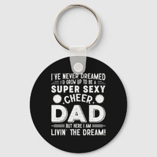 Funny Cheerleading Shirt Cheer Dad Pride Fathers D Keychain