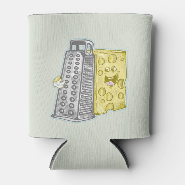 Funny cheese and cheese grater can cooler (Front)