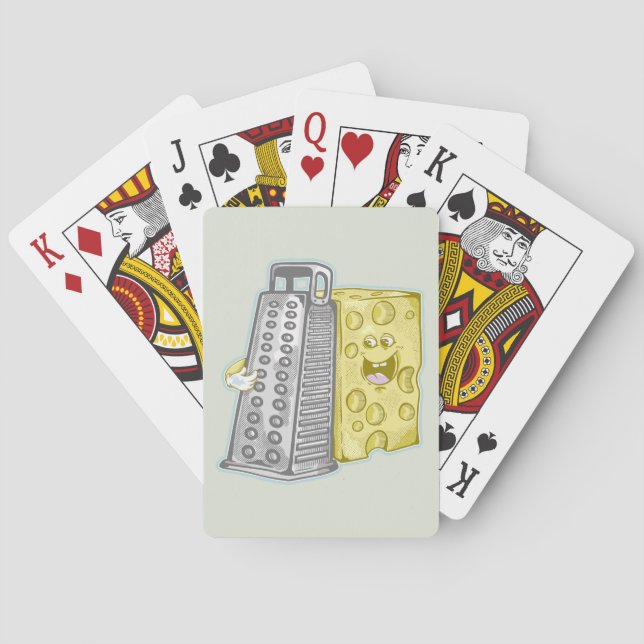 Funny cheese and cheese grater playing cards (Back)