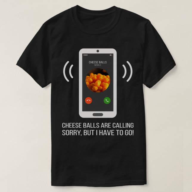 Funny Cheese Balls Lover Gift T-Shirt (Design Front)