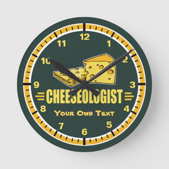 Funny Cheese Round Clock (Front)