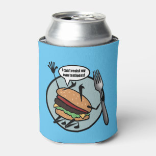 FUNNY CHEESEBURGER CAN COOLER