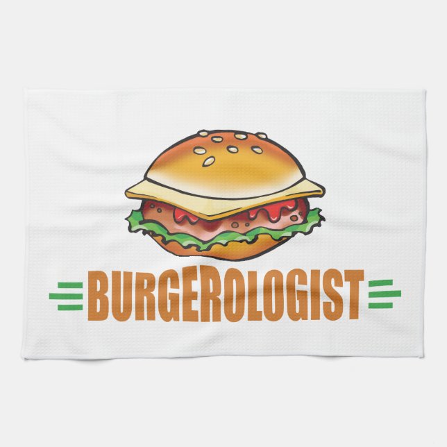Funny Cheeseburger Kitchen Towel (Horizontal)