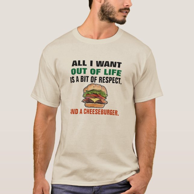 Funny Cheeseburger T-shirt (Front)
