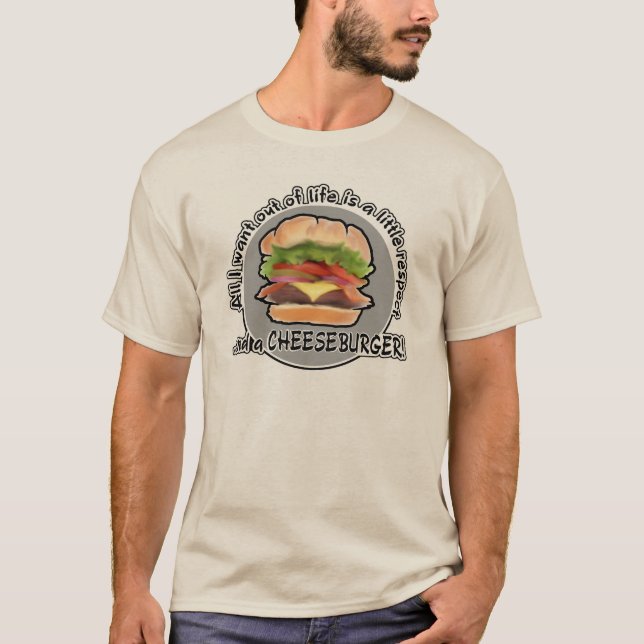 Funny Cheeseburger Tee Shirt (Front)