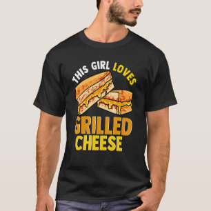 Funny Cheesey Sandwich Women This Girl Loves Grill T-Shirt