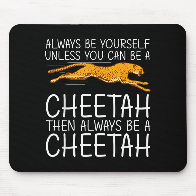 Funny Cheetah Art For Men Women Kids Animal Safari Mouse Pad (Front)