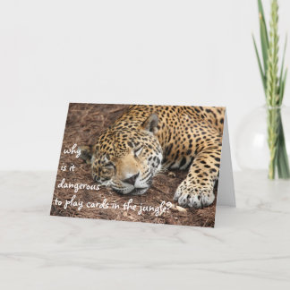 Funny Cheetah card, customize for any occasion Holiday Card