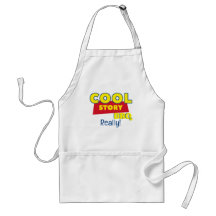 Funny Chef Apron with Pockets, Cool Story Bro
