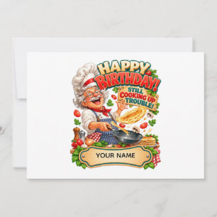 Funny Chef Birthday Card – Personalized
