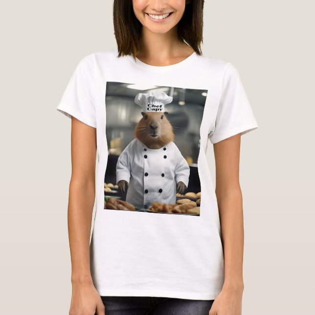 Funny Chef Capybara, Ladies Tshirt (Front)