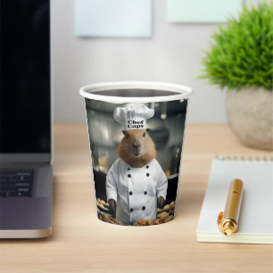 Funny Chef Capybara, Paper Cups
