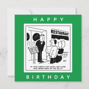 Funny Chef Cartoon - Is the Chef Highly Renowned? Card