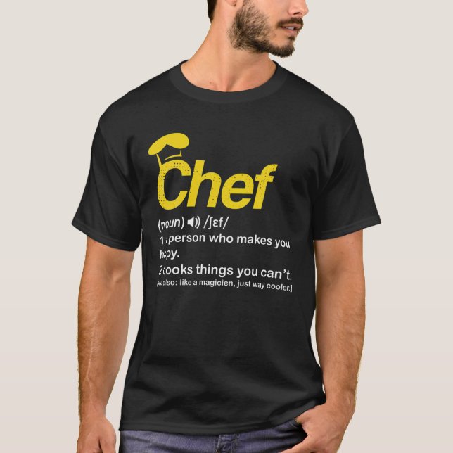Funny Chef Definition Tee Cook Cooking Gifts For C (Front)