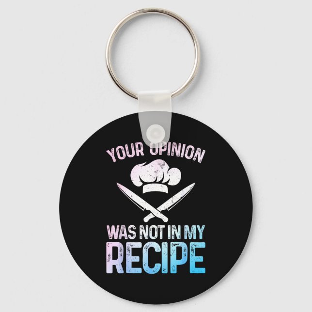 Funny Chef Design For Men Women Cook Cooking Culin Keychain (Front)
