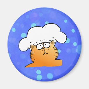 Funny Chef Funny cartoon Kitty Chef Magnet