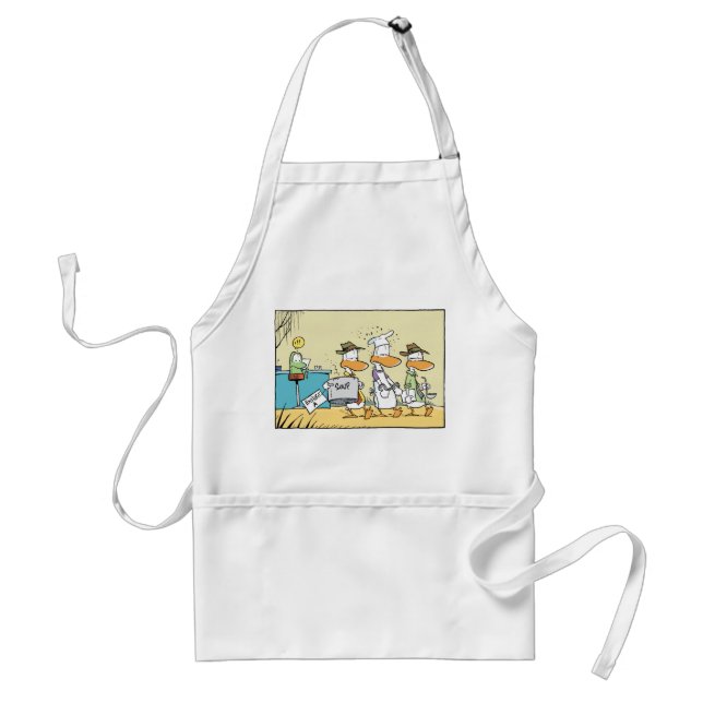 Funny Chef Humour Cartoon Apron (Front)