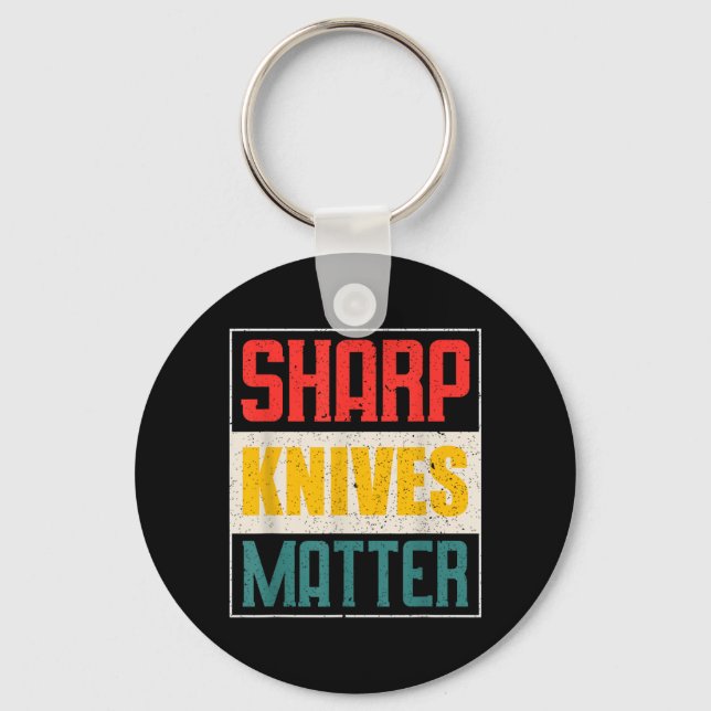 Funny Chef Knife Of Sharp Knives For Chefs Keychain (Front)