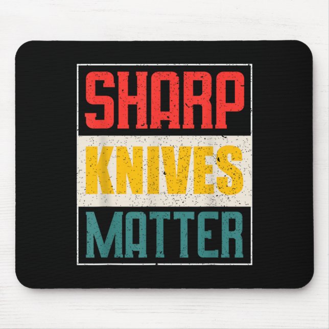 Funny Chef Knife Of Sharp Knives For Chefs Mouse Pad (Front)