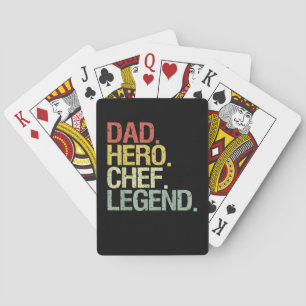 Funny chef legend dad  playing cards