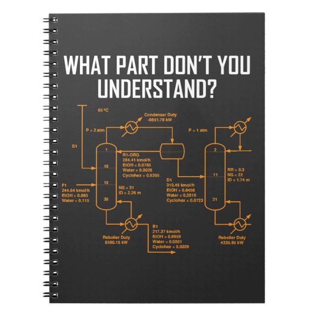 Funny Chemical Engineer - Chemical Engineering Notebook (Front)