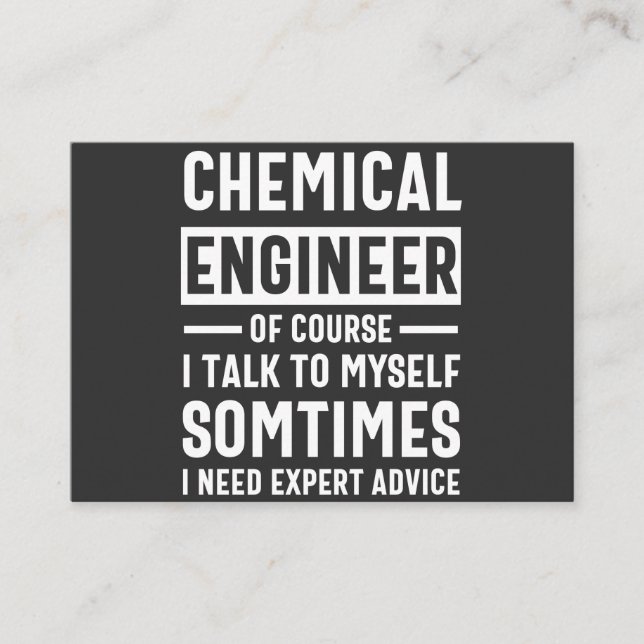Funny Chemical Engineer Gift Business Card (Front)