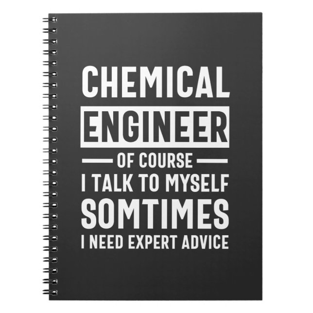 Funny Chemical Engineer Gift Notebook (Front)