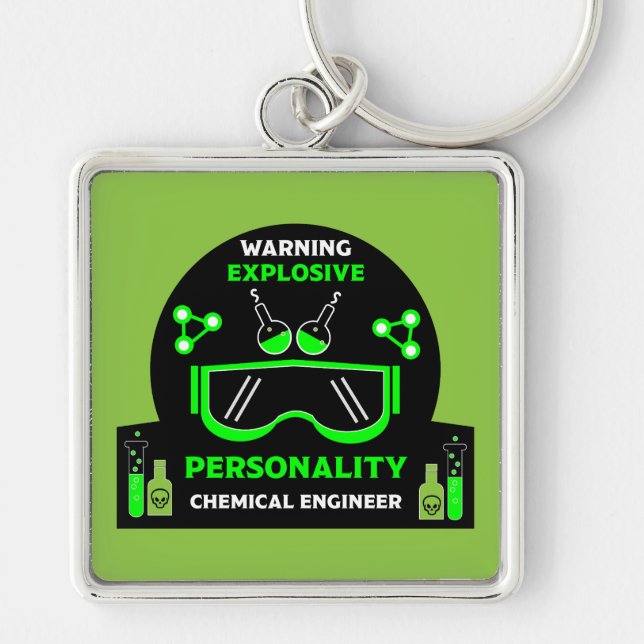 Funny Chemical Engineer Gifts Keychain (Front)
